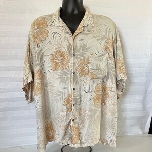 Fieldmaster Men’s Hawaiian Print Button Down Shirt Tropical Aloha 2XL